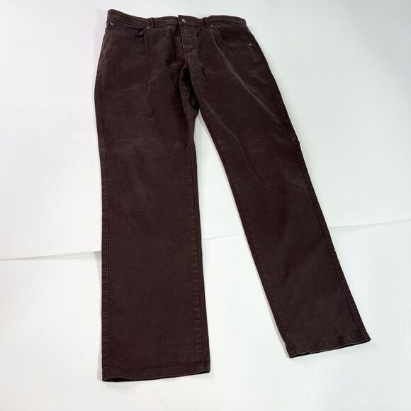 Peter Millar Crown Pant Mens 36 Brown Cotton Blend Soft Touch Twill 5 Pocket - Picture 2 of 9